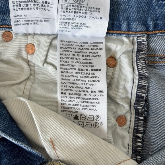 Levis 501 Jeans Men's 30/32 Premium light/Medium Wash Button Fly Classic Denim - Picture 12 of 13